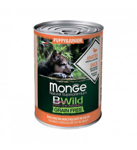 Monge, BWild Dog Grain Free Puppy, влажный корм д/щенков (утка)